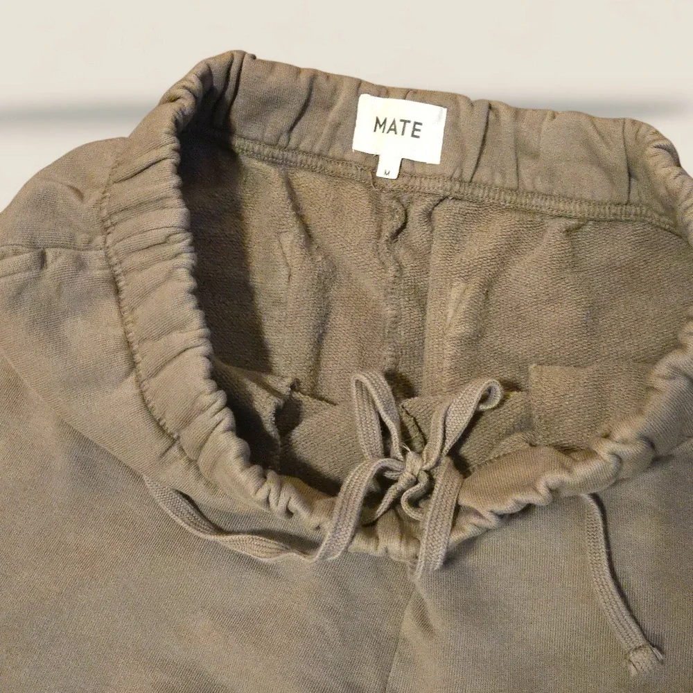 Mate The Label Men's Medium Sweatpants Brown Organic Cotton Relaxed Wide Leg EUC - Picture 11 of 12
